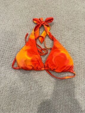 wild fable Orange and Yellow Gradient Halter Bikini Top